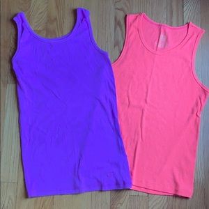 Girls Purple and Pink Tank Tops